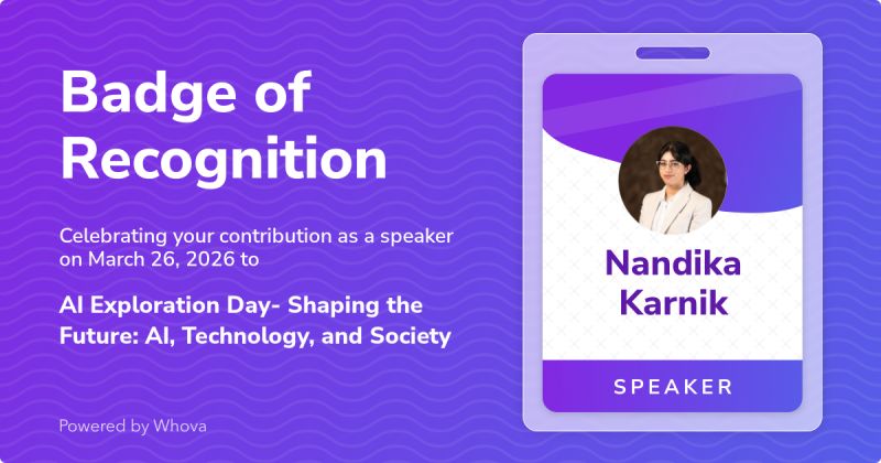 Badge of Recognition for speaking at NJIT AI Exploration Day