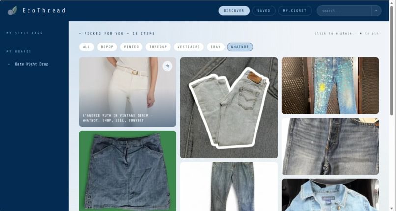 HackPrinceton Spring 26 - EcoThread sustainable fashion project