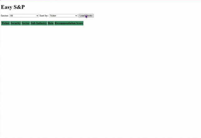 GIF demonstrating Easy S&P